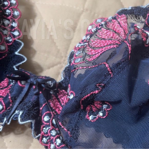 Prima Donna 30D Eden Luxury Balcony Vintage Bra 0162514 in Blue Paradise - Picture 12 of 16